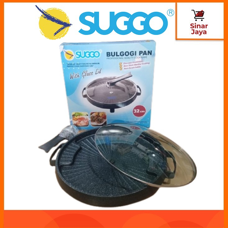 Suggo Bulgogi Grill Pan Tutup Kaca Cm Anti Lengket Lazada Indonesia