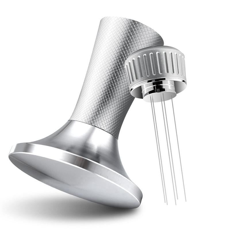 1 Piece 2 in 1 53.3mm Coffee WDT Tool Coffee Tamper with Stirrer Stainless Steel Espresso Presser Tool
