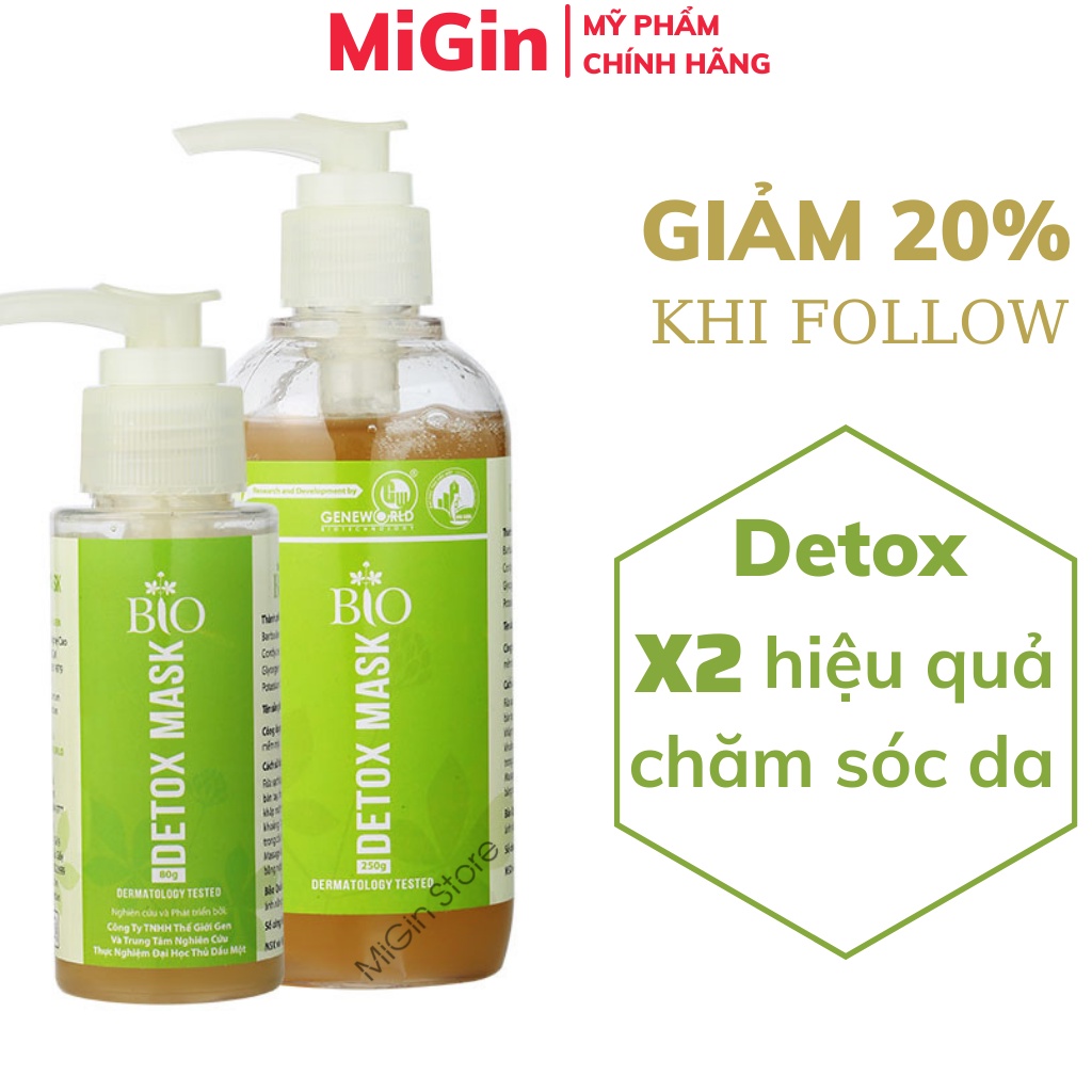 Thải độc bio detox mask 80g GENEWORLD - Lyo.shop