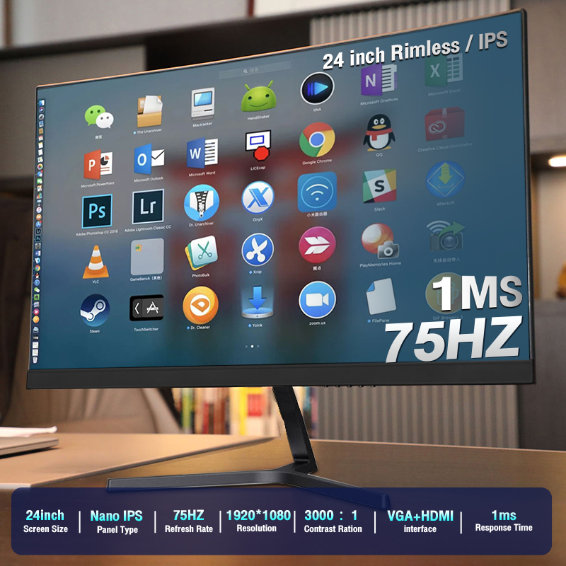 EXPOSE gaming monitor 144Hz 19/24/27 inch pc curved monitor 24 inches laptop Desktop computer