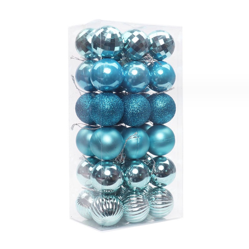 Set 6, 12 quả châu trang trí noel e13 6cm treo cây thông
