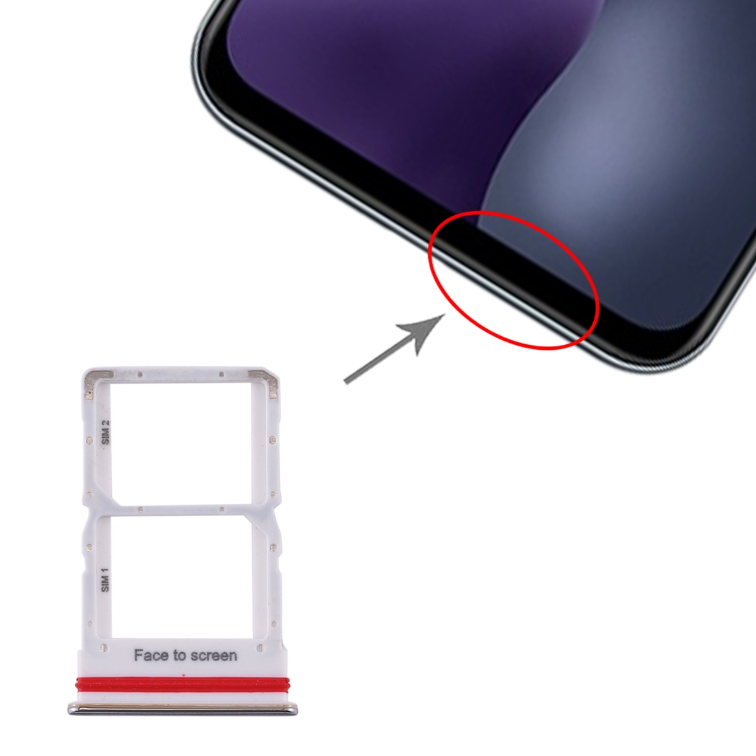 Sim card tray + sim card tray for xiaomi mi 10 lite 5g