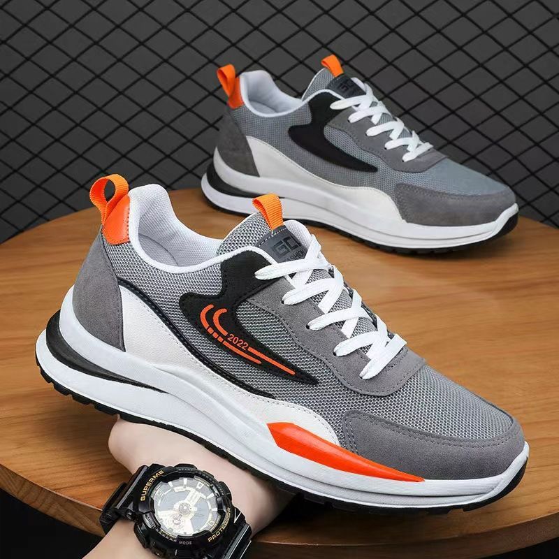 Phong cách mới ren-up đế phẳng siêu nhẹ giày chạy giày thể thao thời trang cổ điển