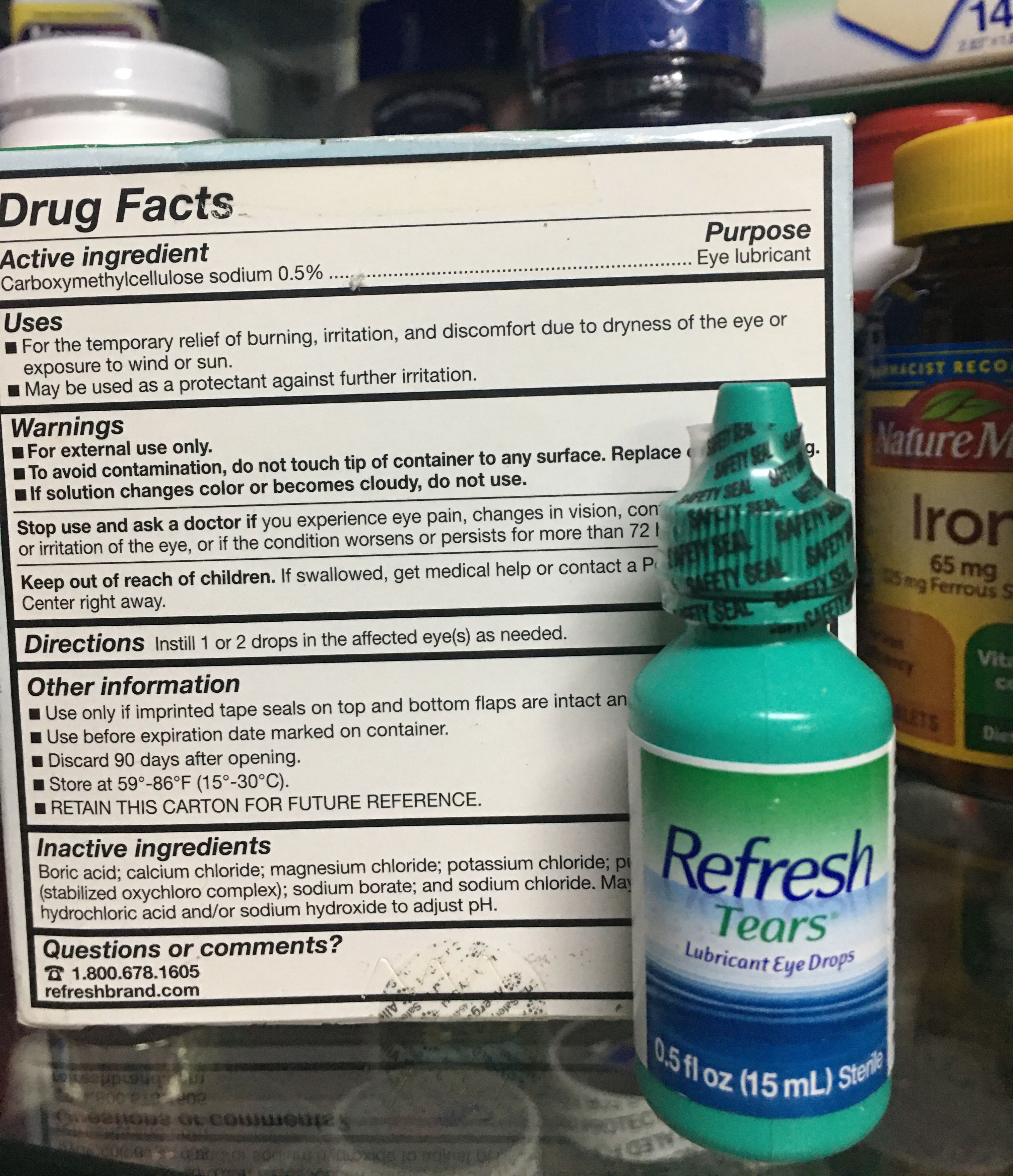 Nước mắt nhân tạo Refresh Tears Lubricant Eye Drops 15ml [Made in USA]
