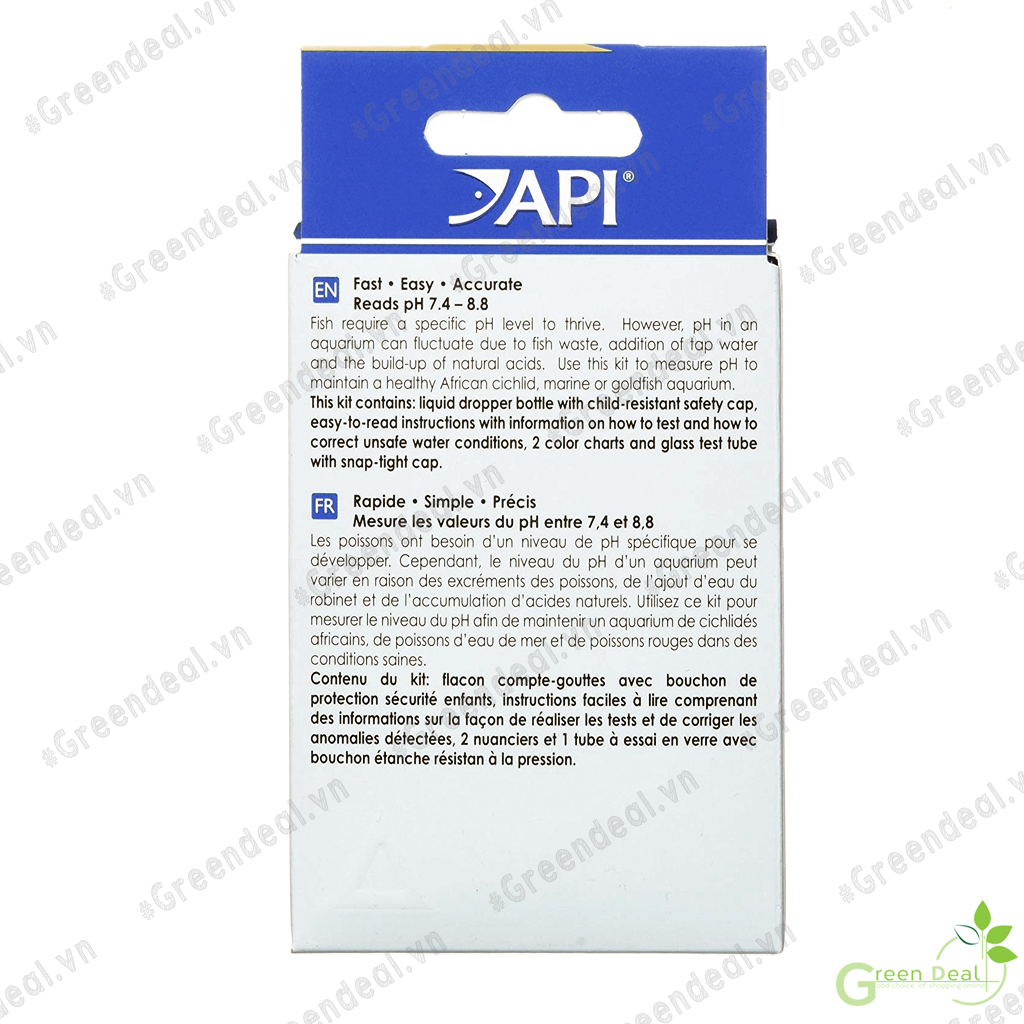 API - High Range pH Test Kit | Bộ đo pH cao của nước hồ cá thuỷ sinh