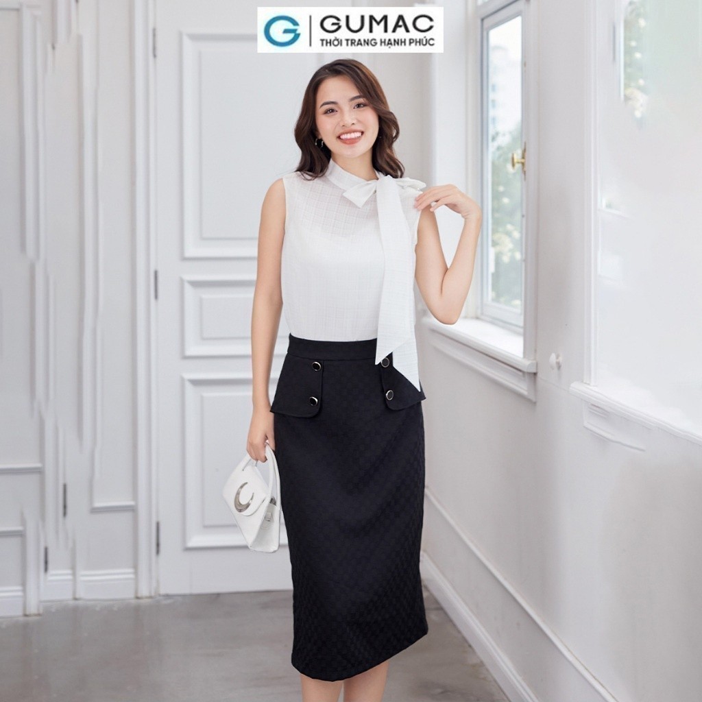 [25 - 29.6 |Voucher 10-14%] Chân váy nữ phối tà GUMAC VD05002 - VD12015