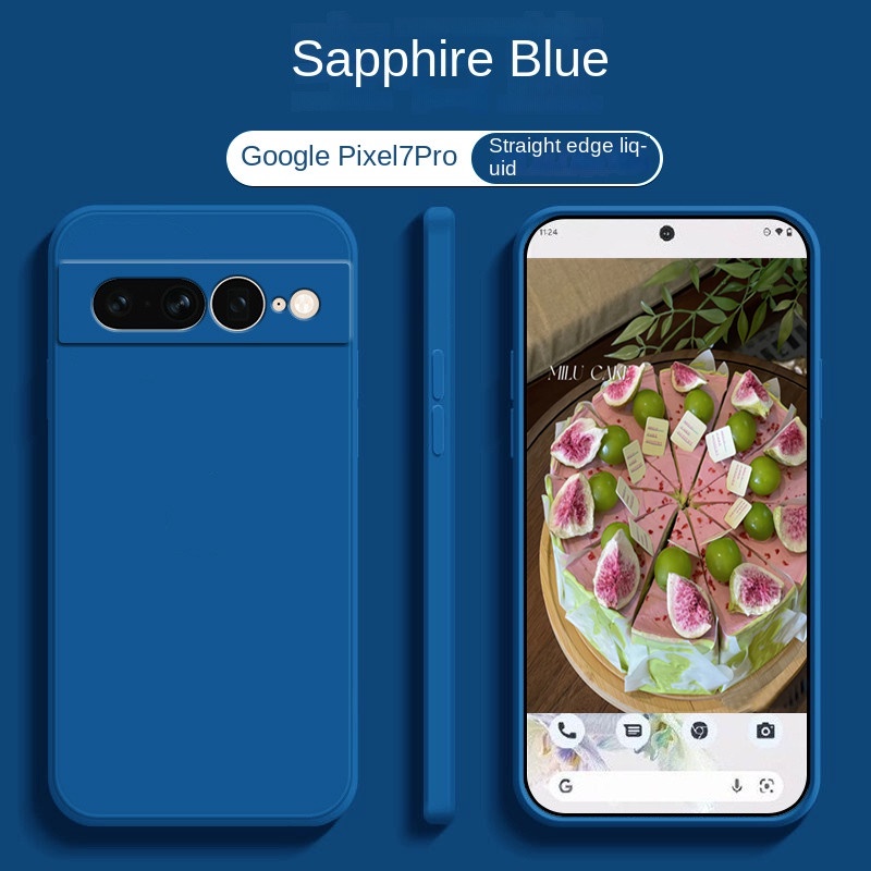 Cho Google Pixel 7 Pro vuông Silicone lỏng Ốp điện thoại cho Google Google Pixel 7A 7pro pixel7 5g Couple Cover quay lại mềm chống sốc máy ảnh bảo vệ trường hợp vỏ