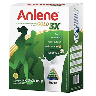 Sữa bột anlene 3x hộp 1,2kg