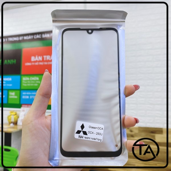 Kính ép oca xiaomi redmi note 7