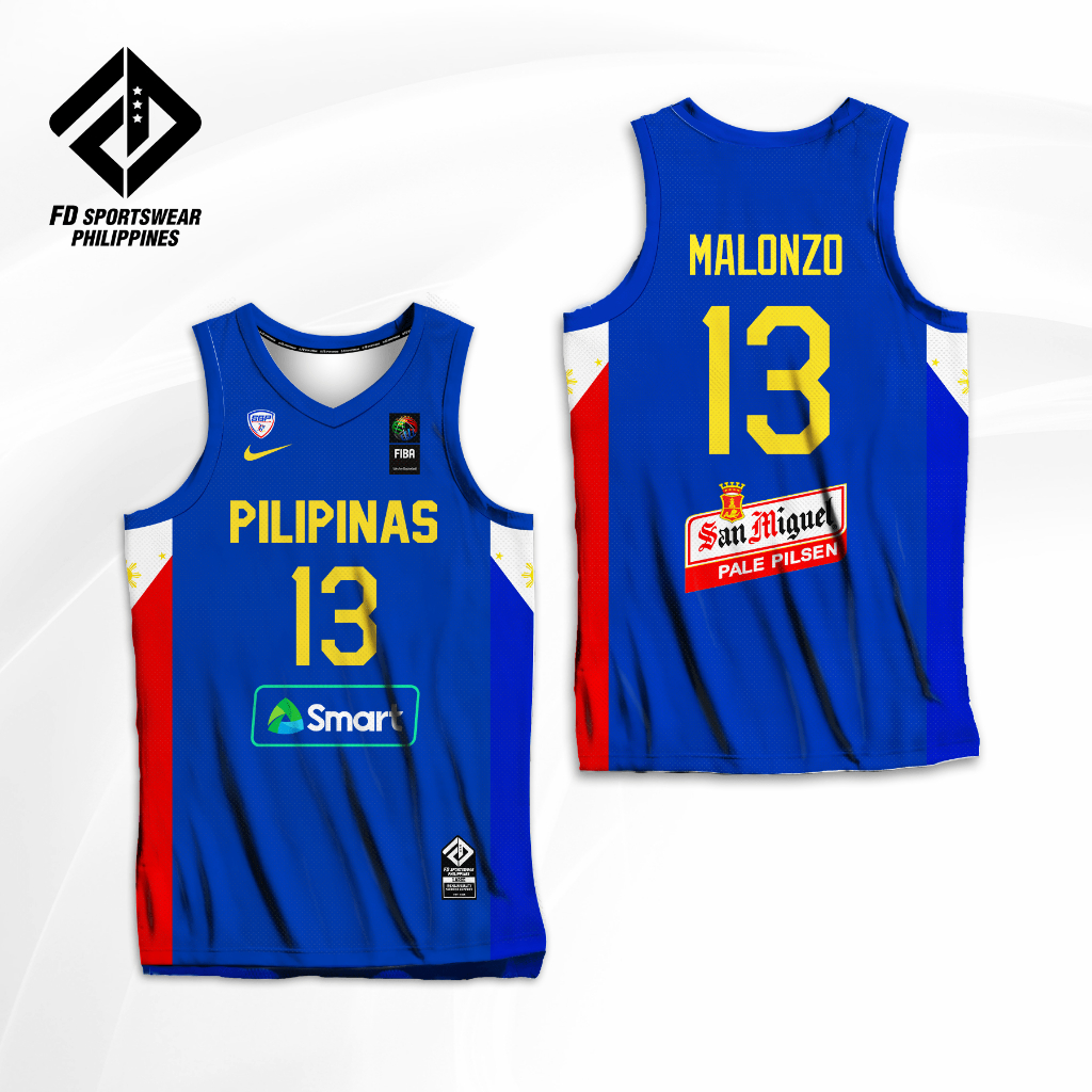 PILIPINAS 2024 FIBA BLUE QUIAMBAO FULL SUBLIMATED JERSEY FREE CUSTOMIZE ...