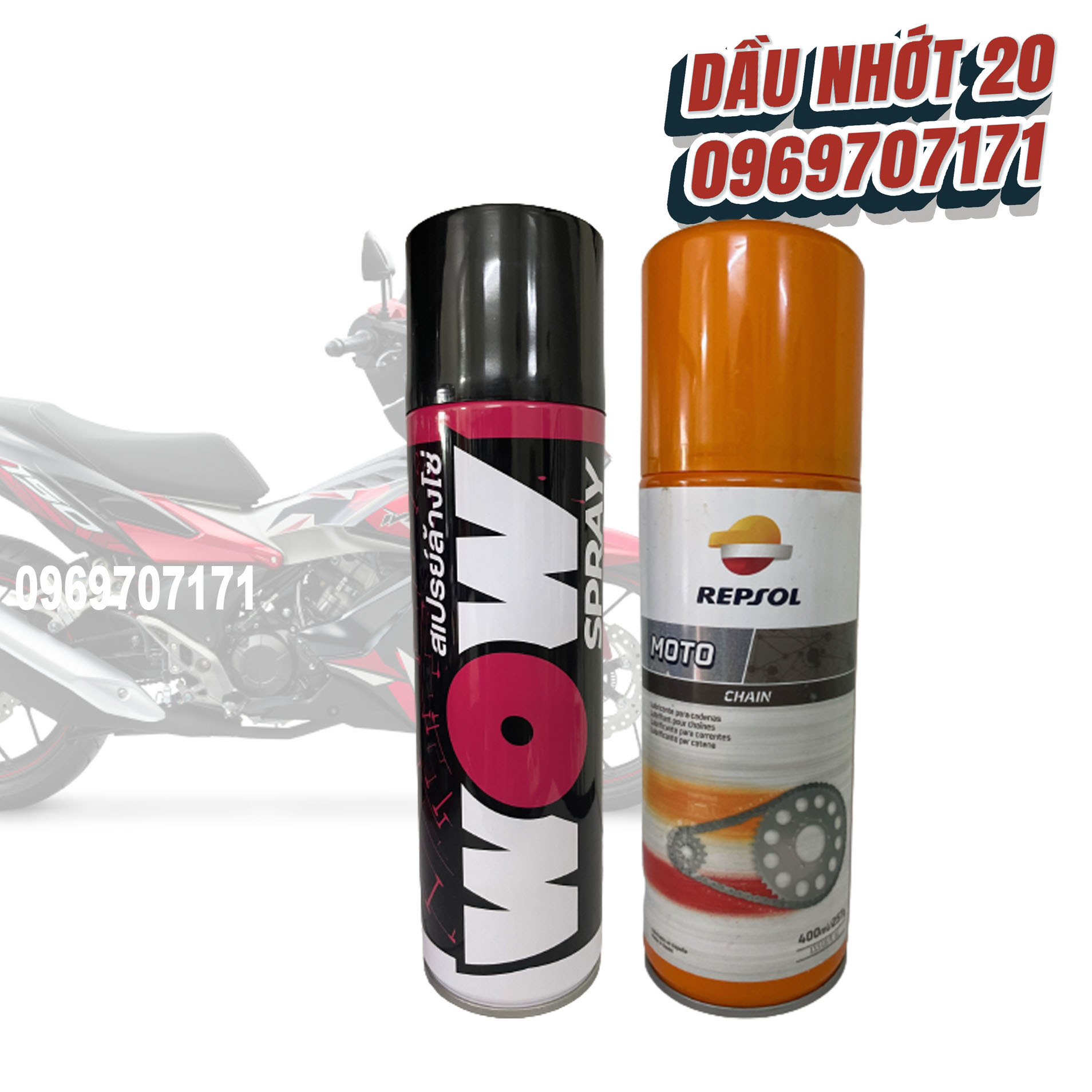 [HCM]Combo vệ sinh sên + dưỡng sên  WOW + Dưỡng sên repsol