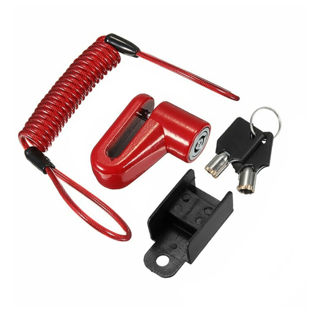 Anti-Theft Lock Electric Scooter Disc Brake Lock With Steel Wire Bicycle Mountain Bike Motorcycle Disc Lock Safety Theft Protect