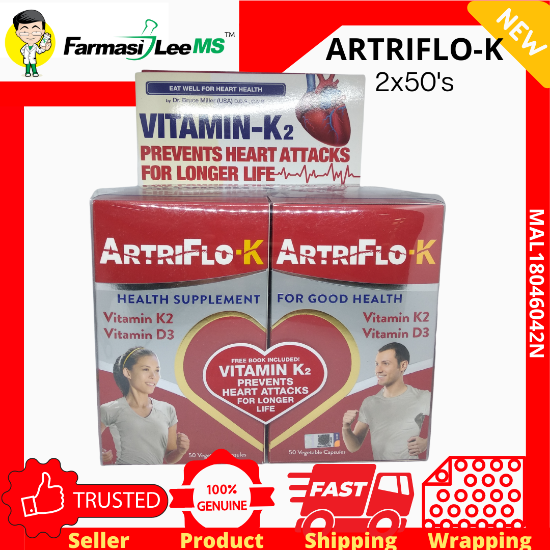 LiveWell ArtrifloK 2x50's (Exp 08/2025) Vitamin K2 Vitamin D3 Lazada