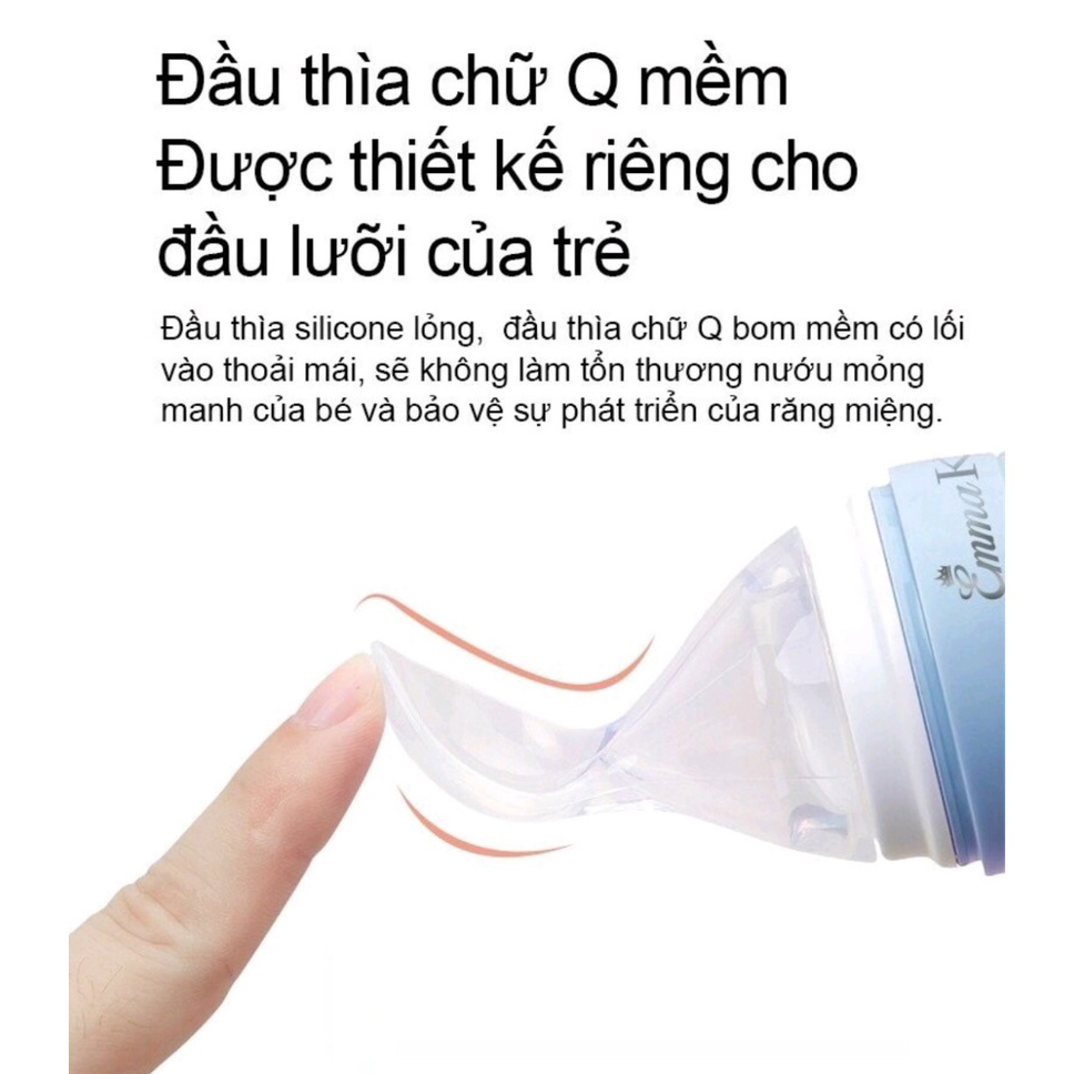 Bình Thìa Ăn Dặm, Bình Thìa Silicon Cho Bé Ăn Bột PUPUKIDS