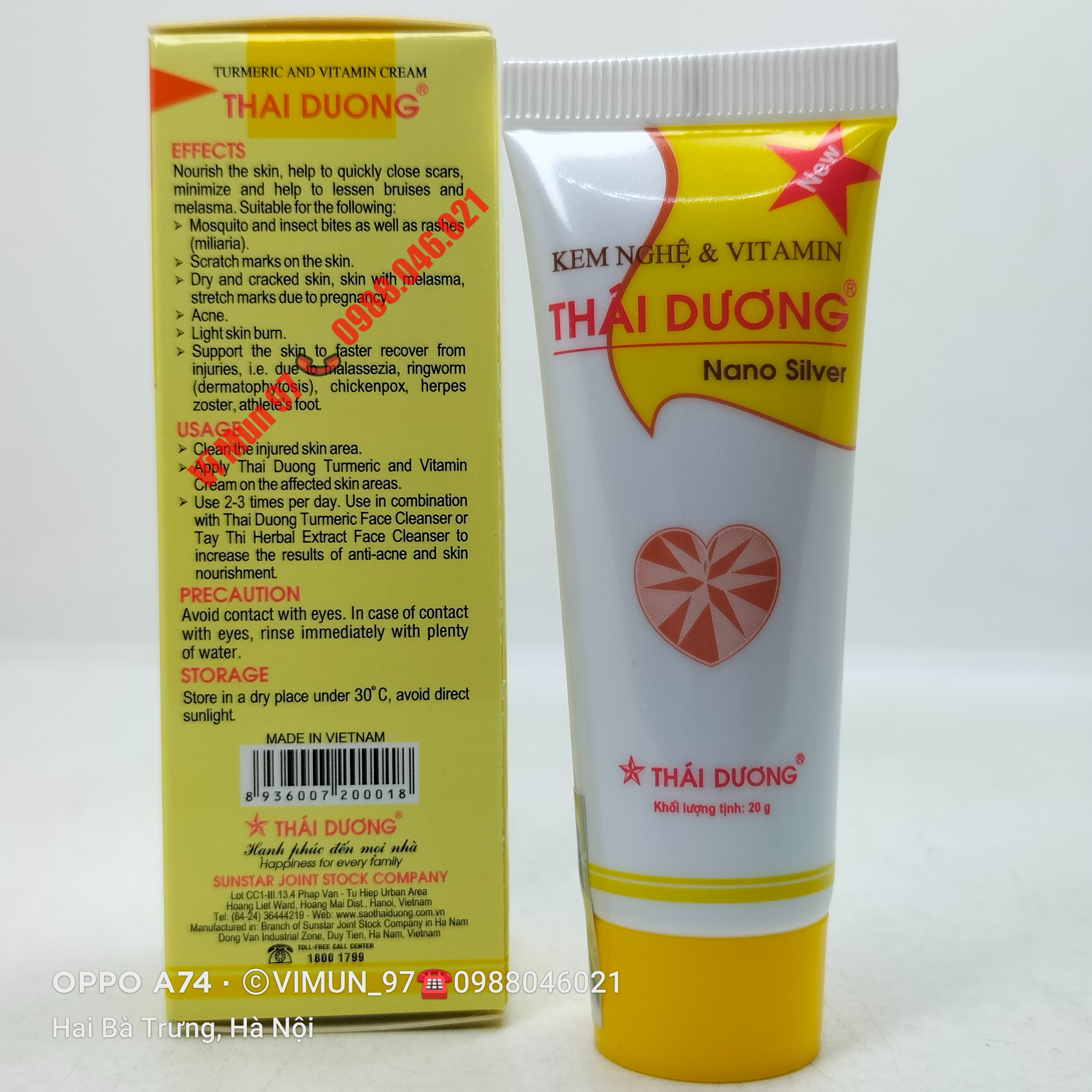 KEM NGHỆ & VITAMIN THÁI DƯƠNG tuýp 20g