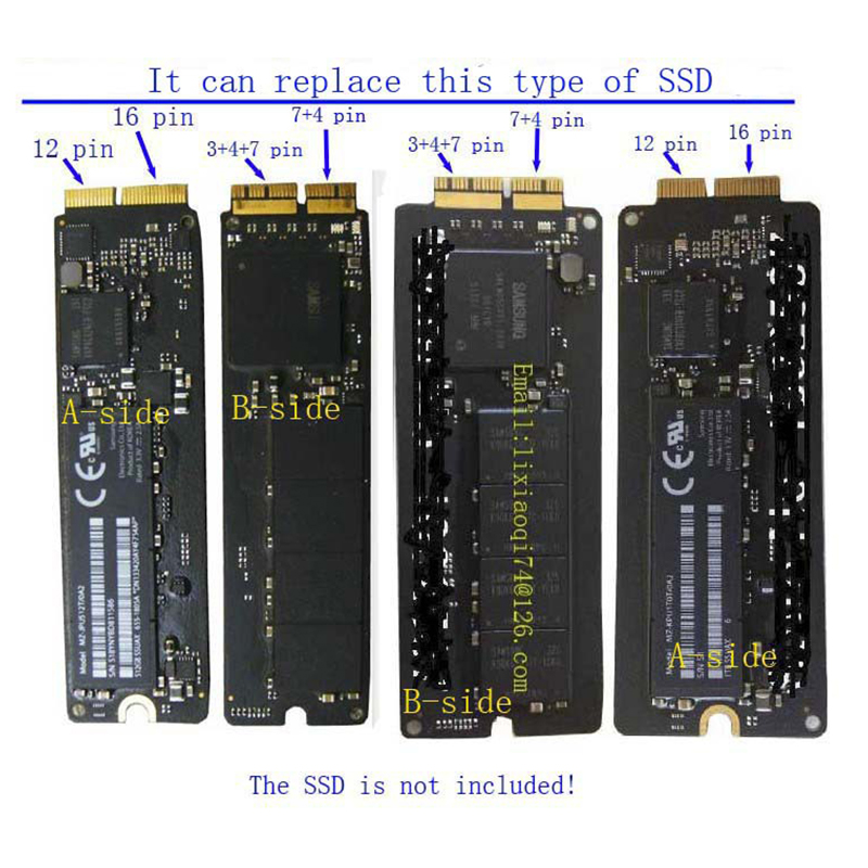 OLVINS M.2 NVME SSD Adapterkaart – Voor MacBook Air (2013-2017) En MacBook Pro Retina – Upgrade Naar Grotere Capaciteit, Met Schroevendraaier En Schroeven