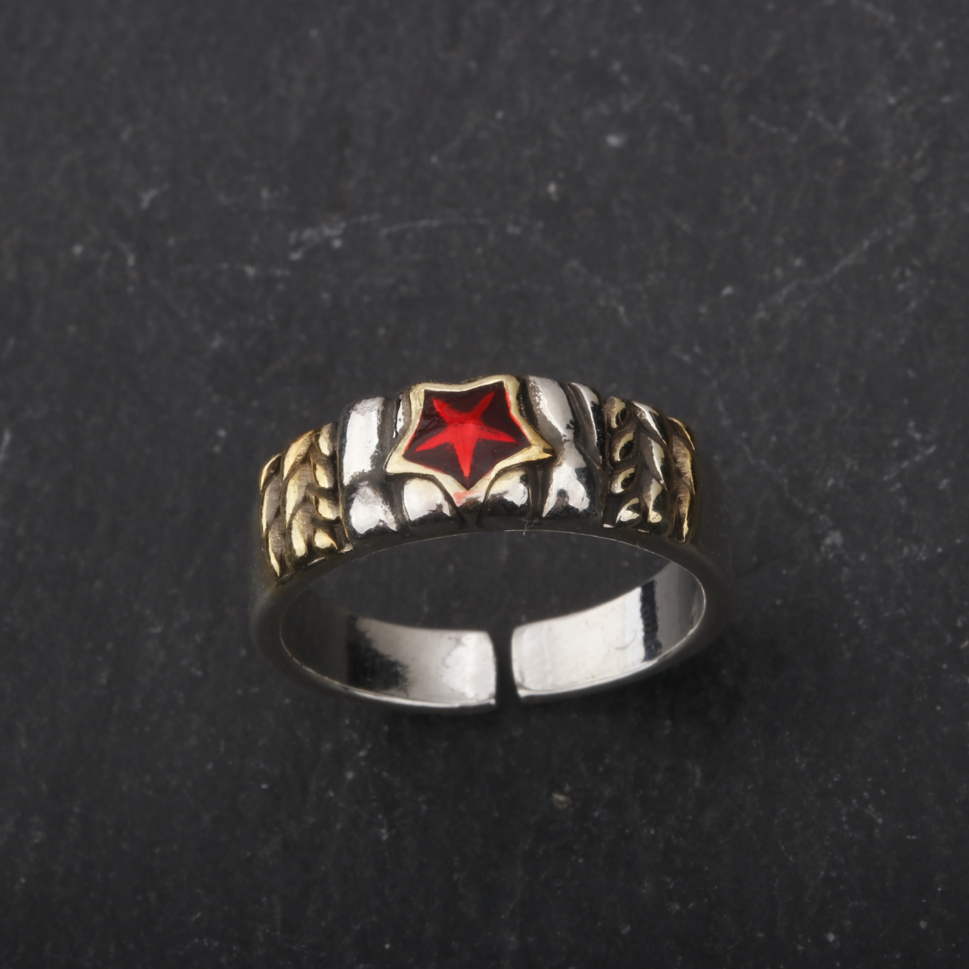 Red Fist Rings 【Top Picks】Soviet Union Iron Fist Red Star Ring Male Mercenary Society ...