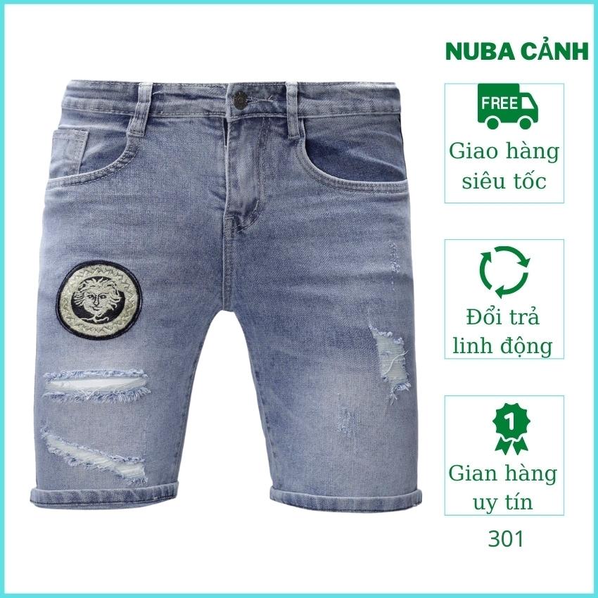 Quần short jean nam mẫu mới đẹp giá rẻ giống hình giống mẫu quần bò màu thumbnail