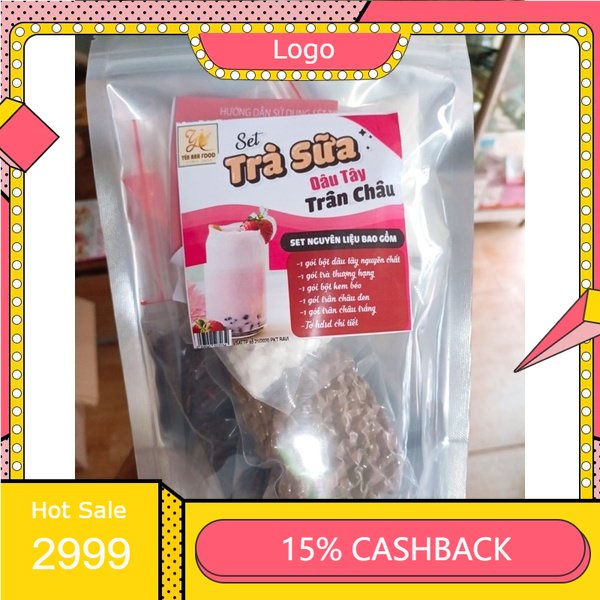Set trà sữa dâu tây siêu ngon nấu 10-12 ly kèm công thức