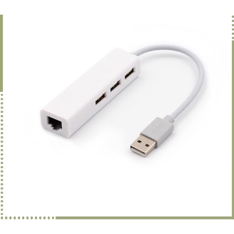 Cáp Chuyển Usb Sang Lan Kèm 3 Cổng Usb 2.0
