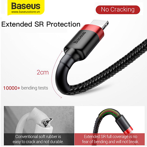 Cáp sạc nhanh Lightning Baseus Cafule Cable 2.4A