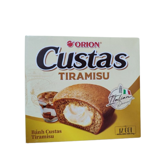 Bánh trứng Custas Orion Nhân Kem/Cốm/Tiramisu/Custas Đào mới
