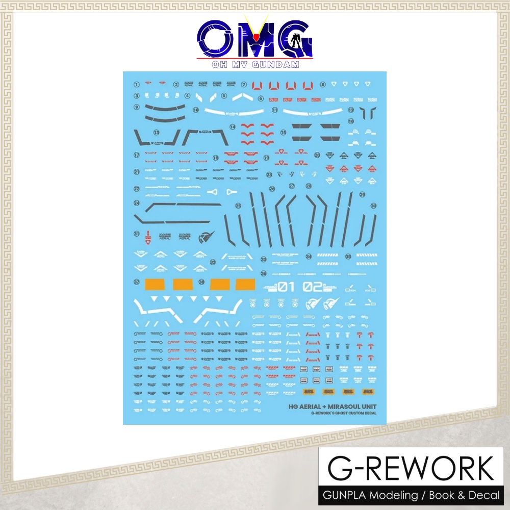 G-Rework HG Aerial + Mirasoul Unit Water Decal CD-H-WM13 G Rework Water ...