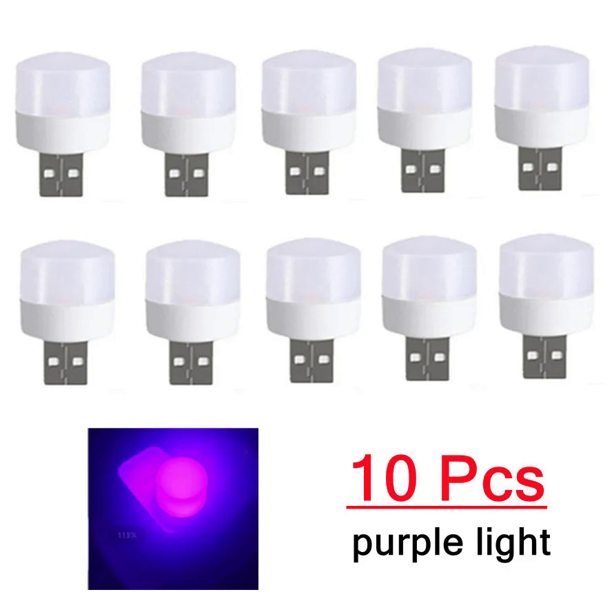 10 cái USB cắm đèn LED bảo vệ mắt đọc sách ánh sáng máy tính điện thoại di động sạc USB Cuốn Sách Nhỏ đèn tròn ánh sáng ban đêm