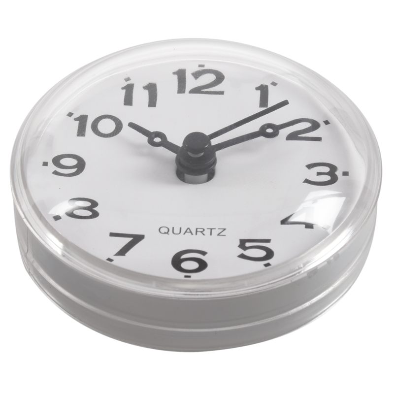 Small Clock Pushing 7cm Waterproof Kitchen Bathroom Shower Clock Suction Cup Sucker Wall ...