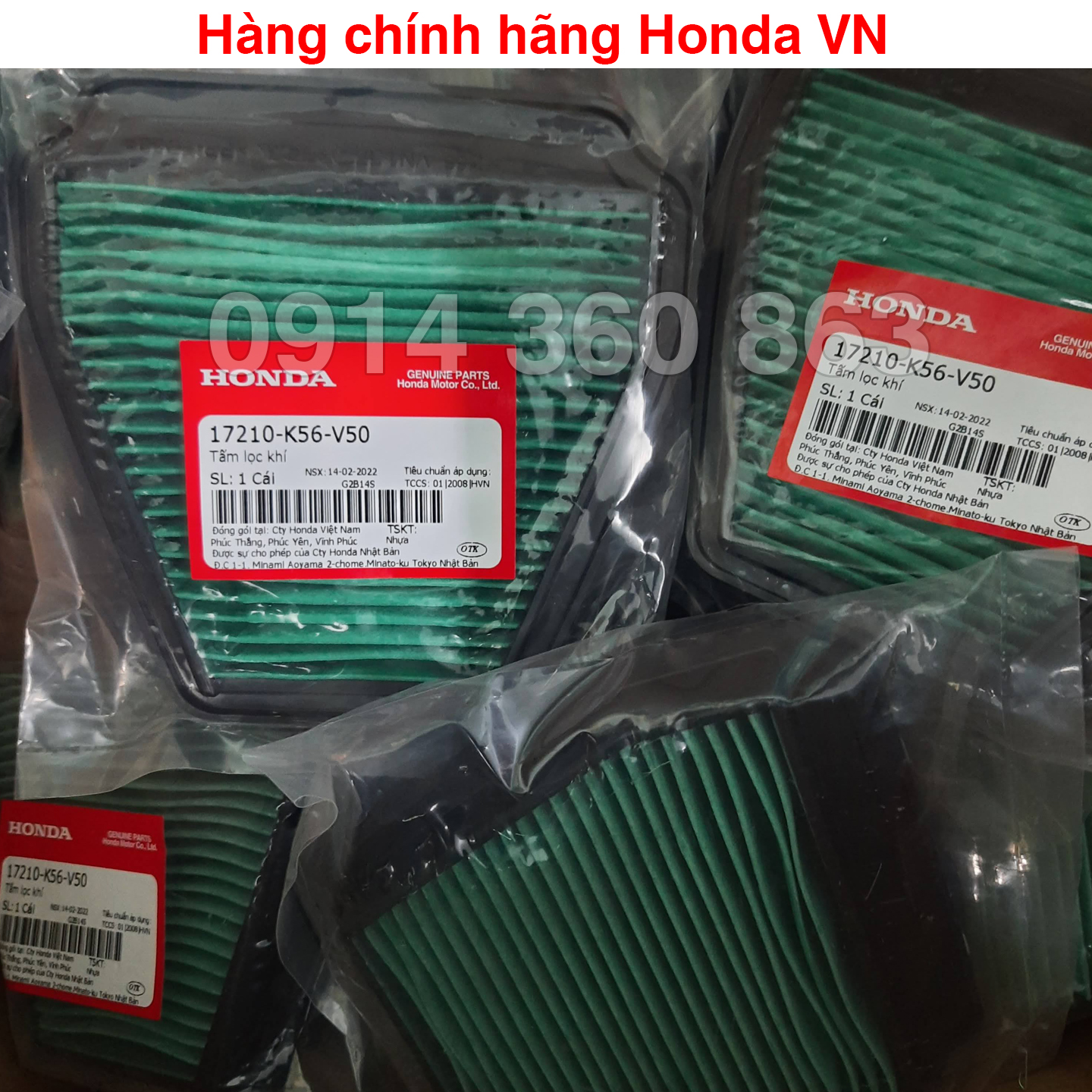 Lọc gió Winner X, Winner 150, Sonic zin (Chính hãng) Honda