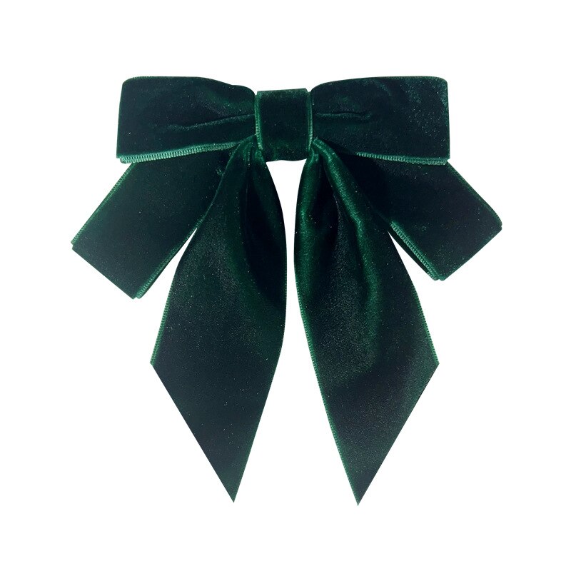 Korean Solid Color Velvet Bow Tie Brooch Female Shirt Collar Pins College Style Wedding Necktie Luxulry Jewelry Accessories