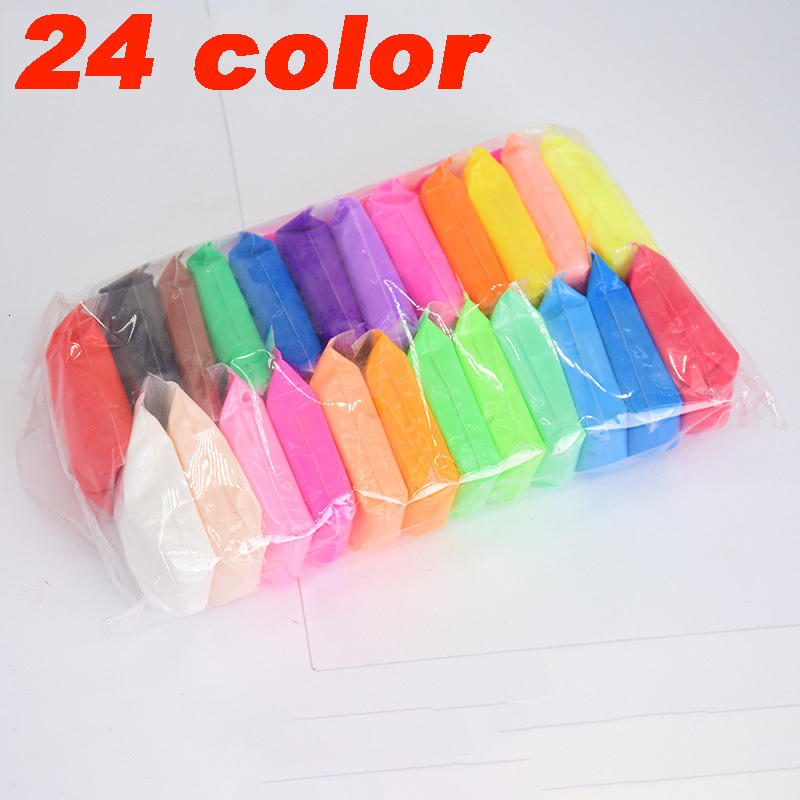 【GlobalTrendz】36 Colors/Set Fluffy Slime Soft Clay Antistress Light Plasticine Slime Sand Fidget Gum Polymer Clay For KidsToys. 