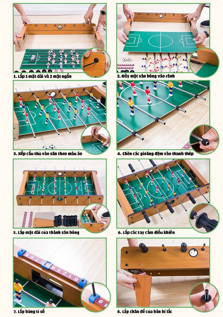 Đồ chơi bàn bi lắc bóng đá cỡ lớn table top football ttf-69 bằng gỗ 70 40cm - ảnh sản phẩm 5
