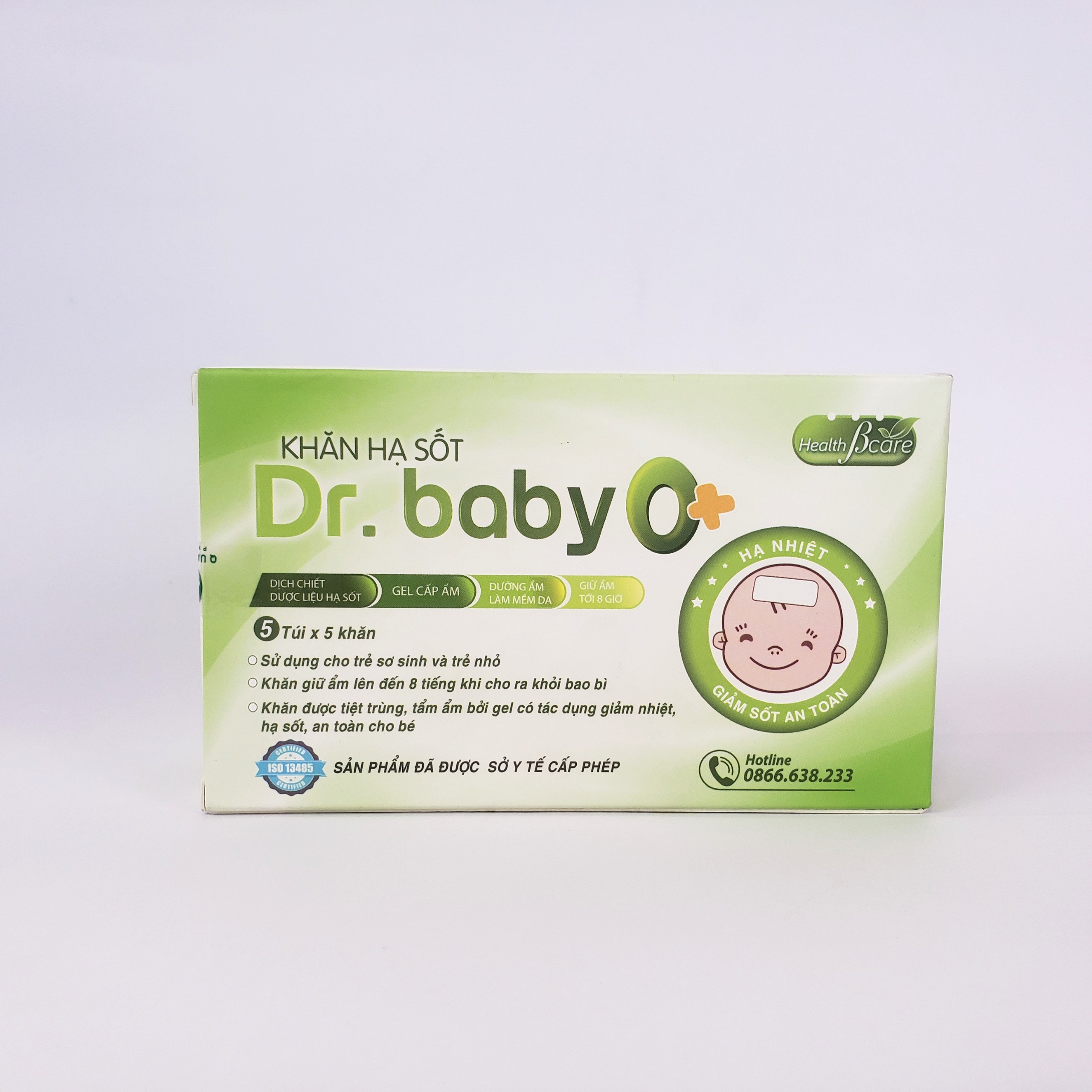 Khăn Lau Hạ Sốt Dr Baby (hộp 25 miếng)