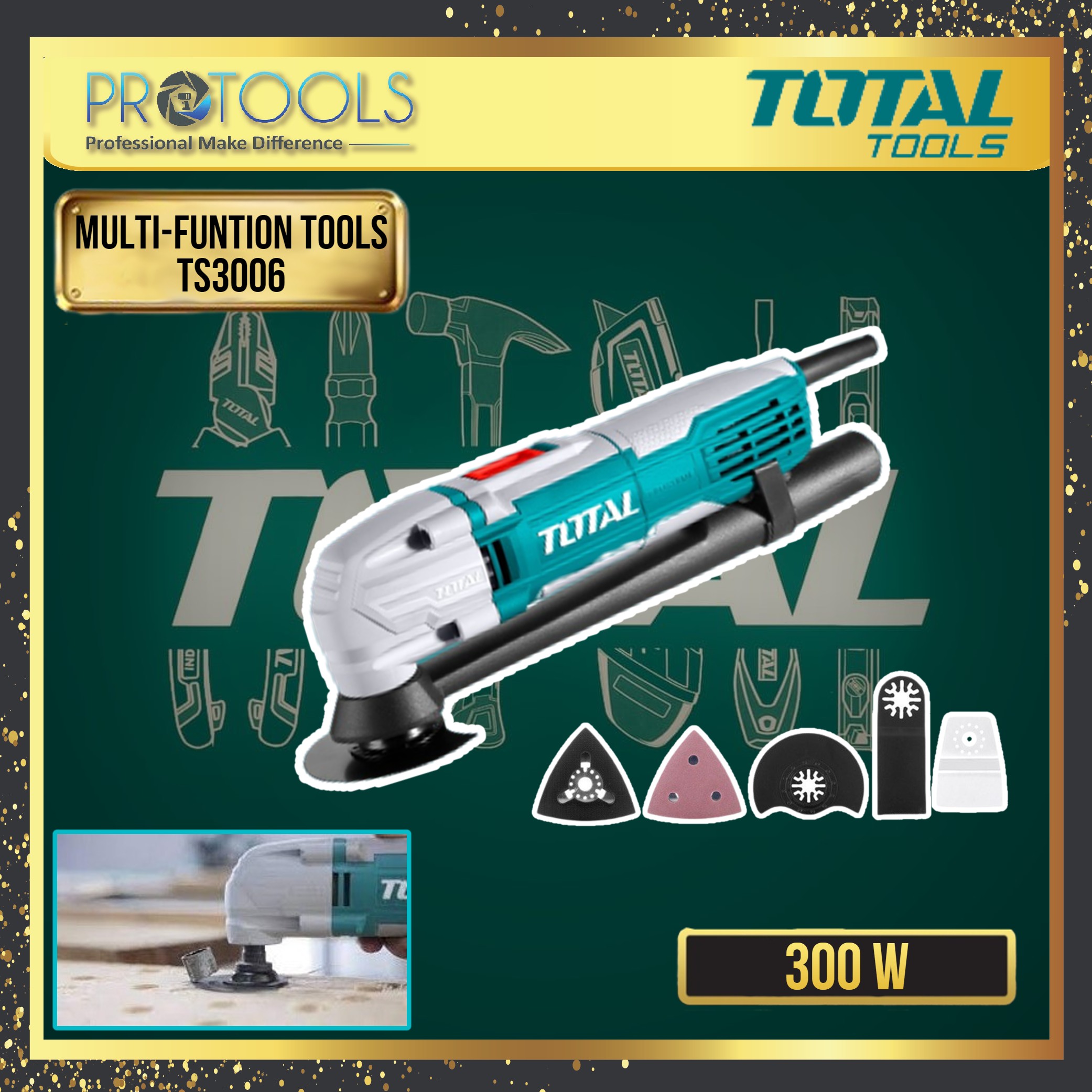 TOTAL MULTIFUNCTION TOOL / MULTI FUNCTION TS3006 240V 300W