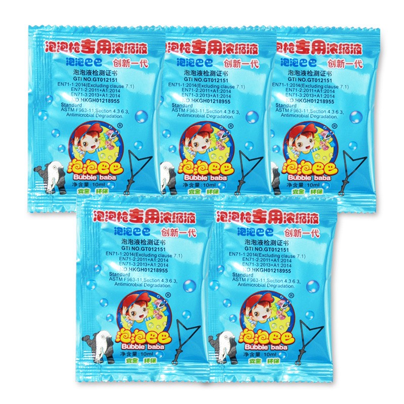 Combo 10 gói dung dịch pha nước thổi bong bóng, xà phòng