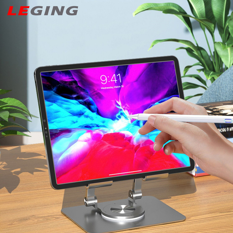 2028 Laptop Stand Aluminum Alloy Computer Riser Adjustable Foldable Laptops Elevator PC Cooling Mount For 4.7-12 Inch Laptop Tablet Phones
