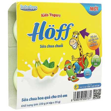 Sữa Chua Hoff vỷ 55gx4 cho trẻ