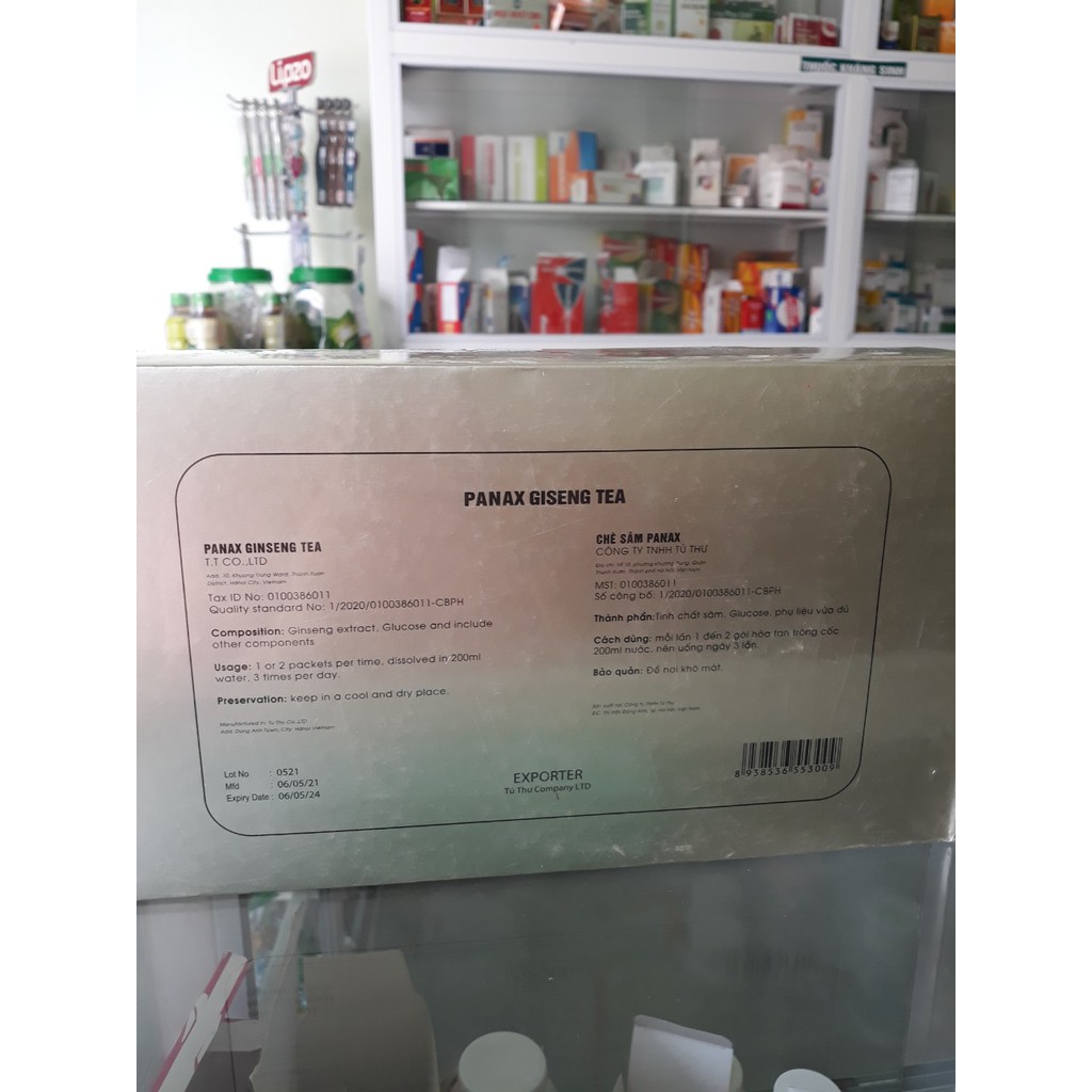 Trà Sâm Panax Gingseng Hàn Quốc ( hộp 100 gói)