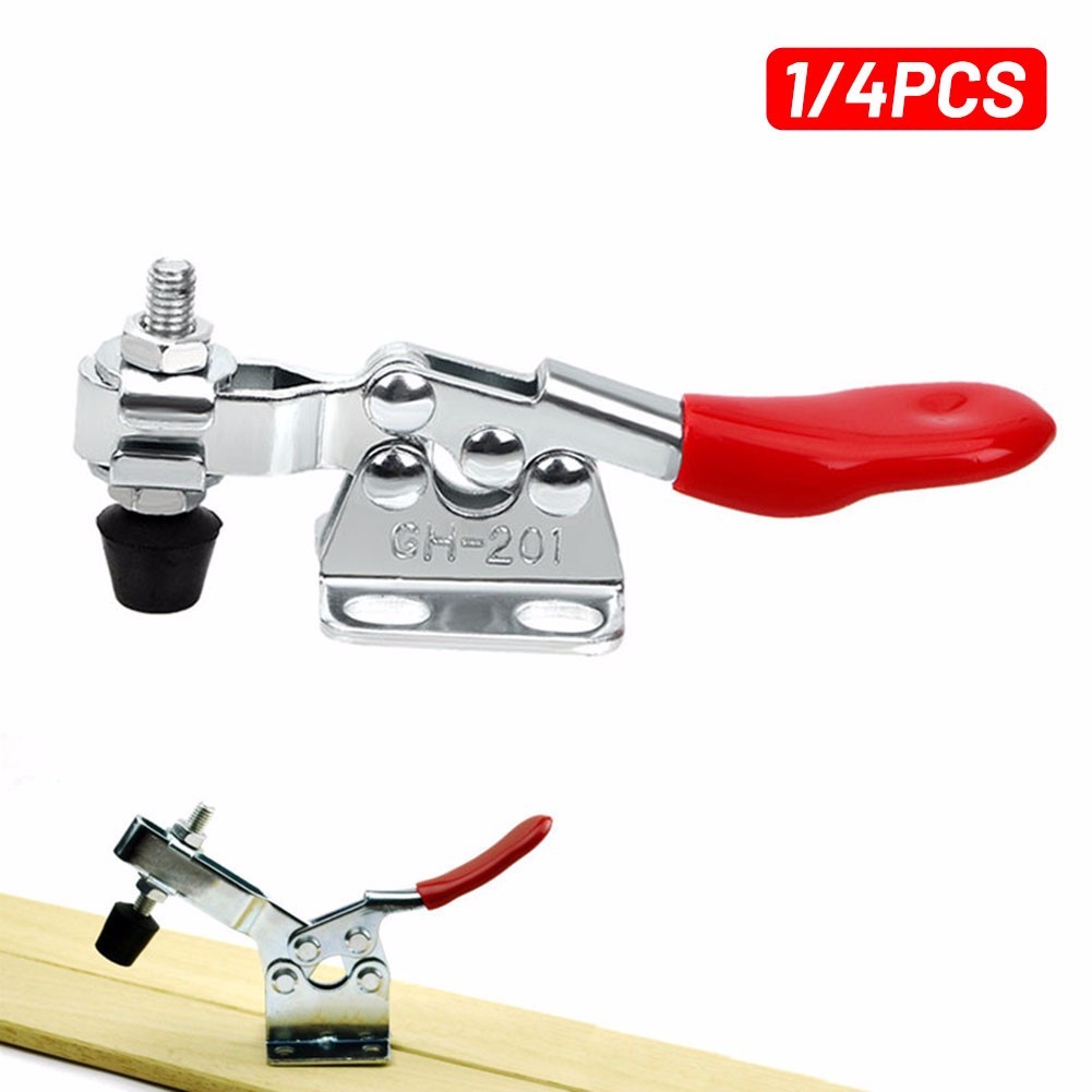 1/4PCS Toggle Clamp Holding Capacity Toggle Clamp GH-201 Quick Horizontal Clip Hand Tools