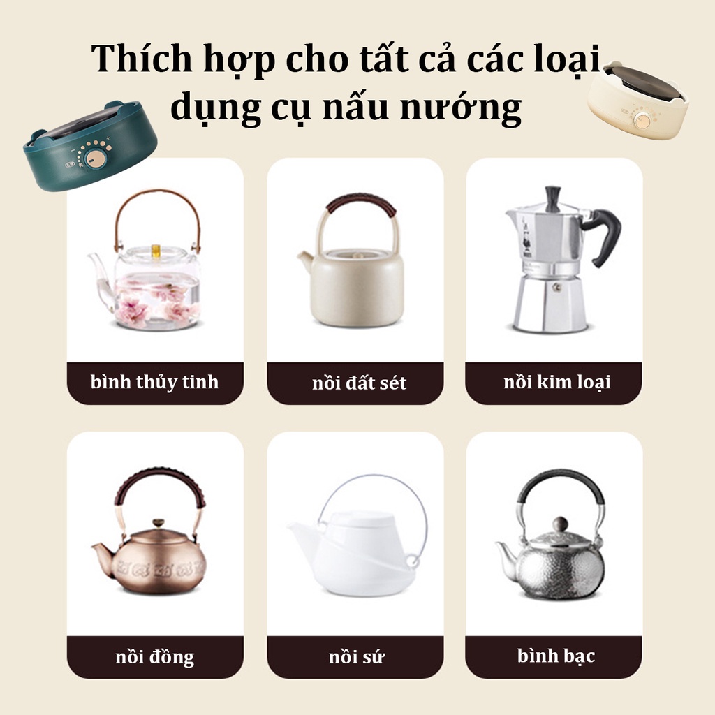 500W Bếp điện mini pha trà pha cafe Bếp hồng ngoại Đa năng