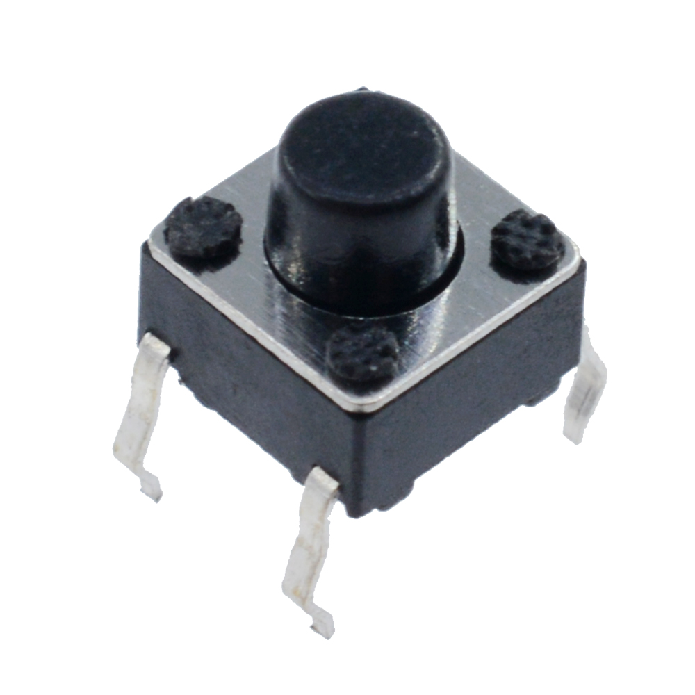 DIPPRUN 100pcs 6*6*6MMTactile Push Button Switch 4 pins Micro Switch 4-Pin DIP Momentary Tact Switch Through-Hole