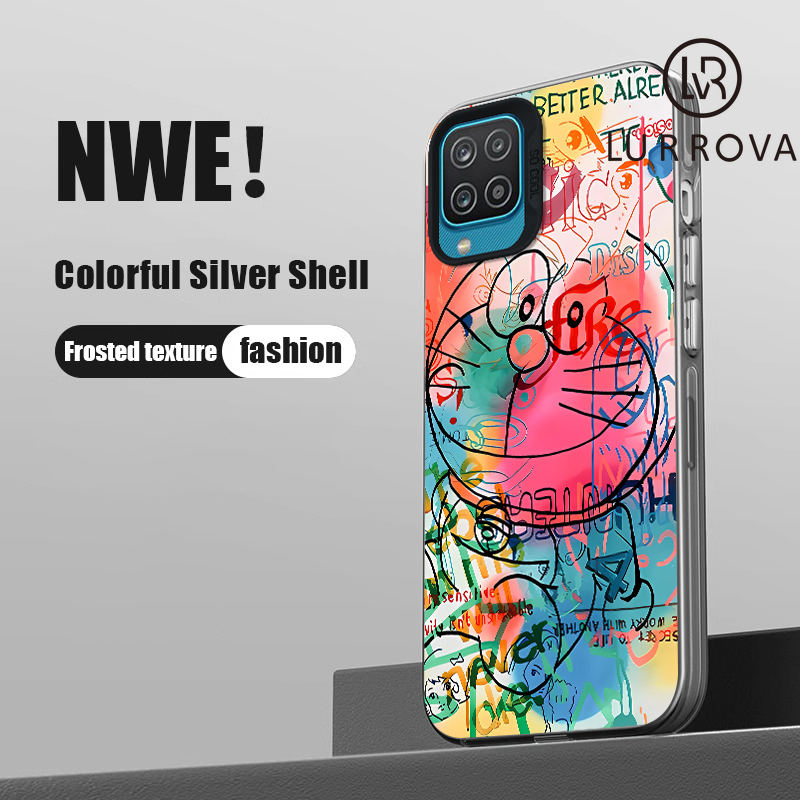 Case Samsung A12 M12 Graffiti Monkey Graffiti Doraemon Graffiti Panda Graffiti Astronaut Graffiti Black Cat Colorful cartoon mobile phone case