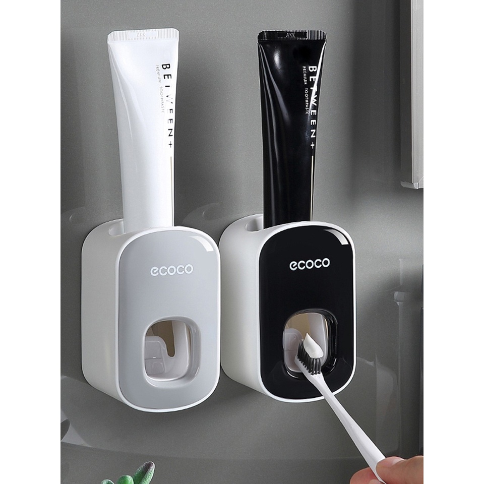 Kệ cắm bàn chải đánh răng dán tường kèm 4 cốc ECOCO
