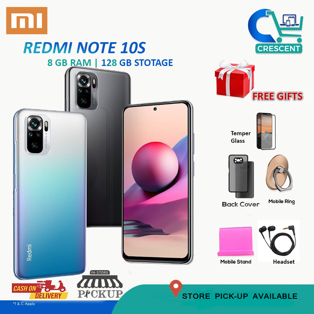 XIAOMI REDMI NOTE 10S (8/128GB) || BRAND NEW SET || LOCAL SET & EXPORT SET || WARRANTY || WITH GIFTS !!!