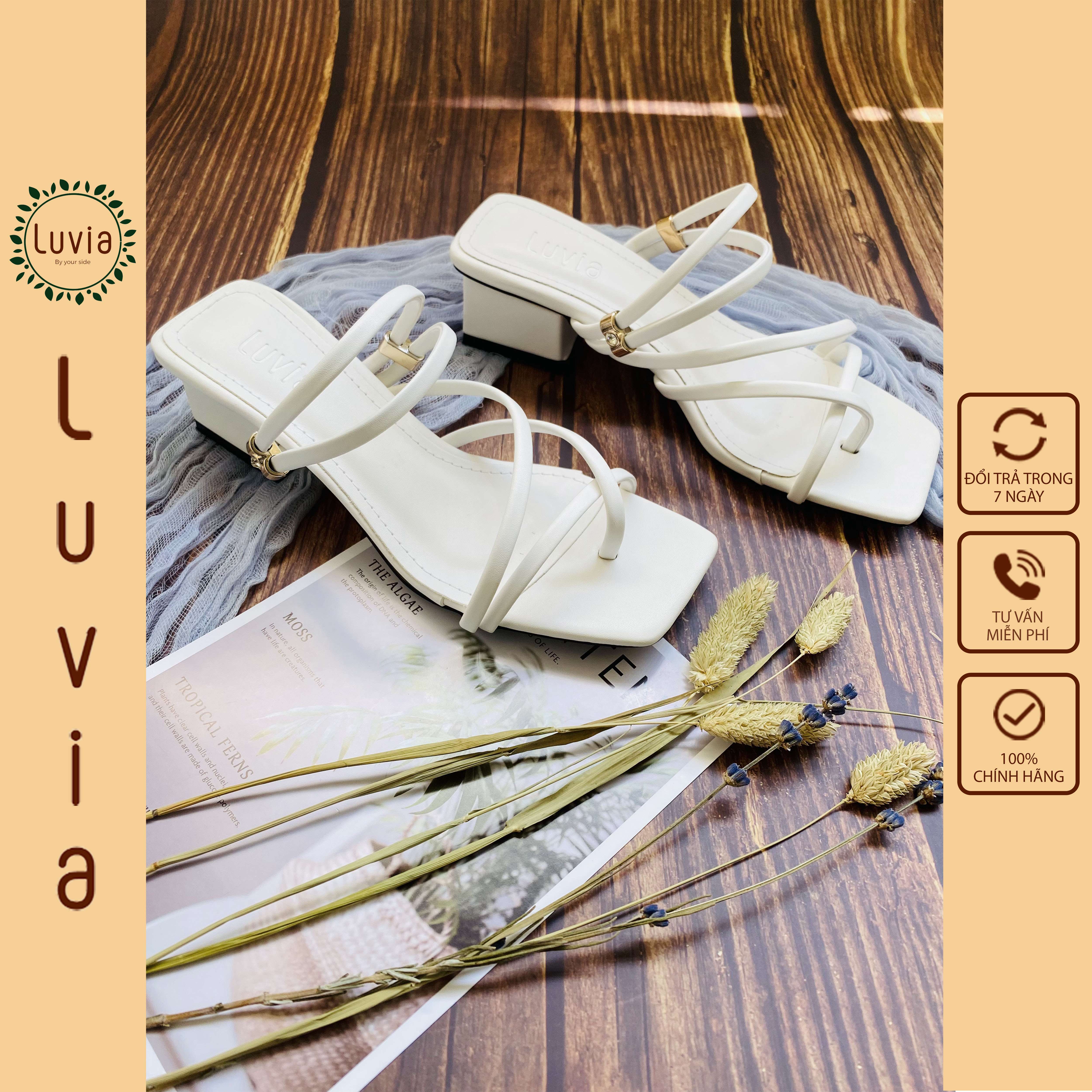 Giày sandal nữ cao gót 3 phân Luvia 04SD