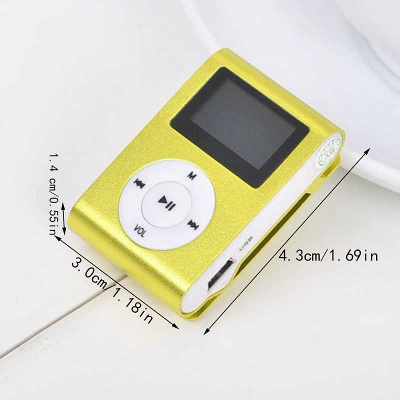 USB Mini Portable MP3 Music Player Clip Support 32GB Micro TF Card Earphone MAOQIAN. 