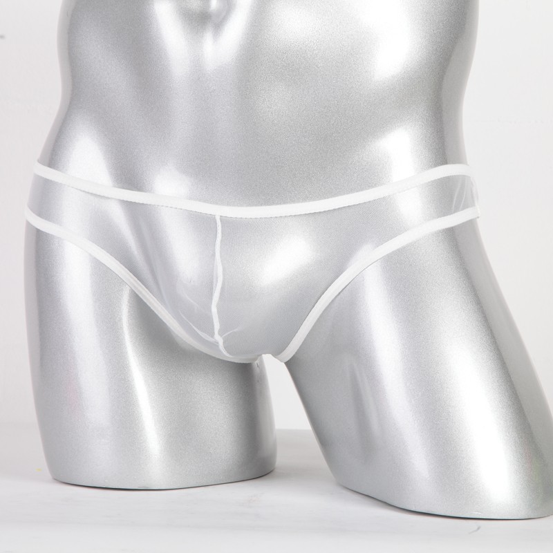 【MOMLOVE】 Breathable and Stylish See Through Briefs for Men Low Rise T Back Design