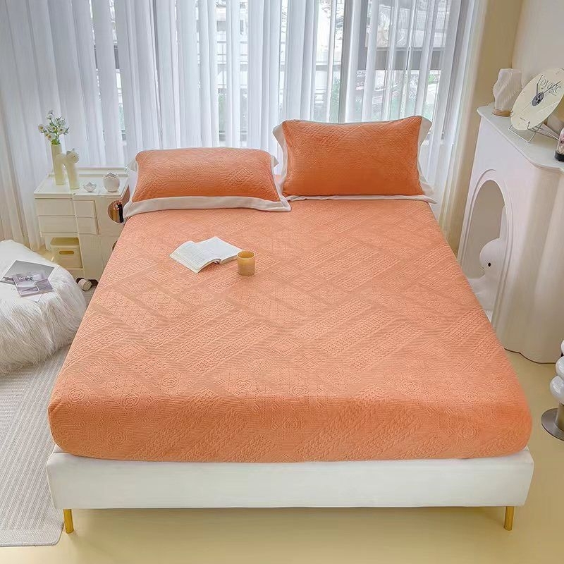 Sét Ga Gối Nỉ Nhung Sữa Nhập Khẩu Cao Cấp