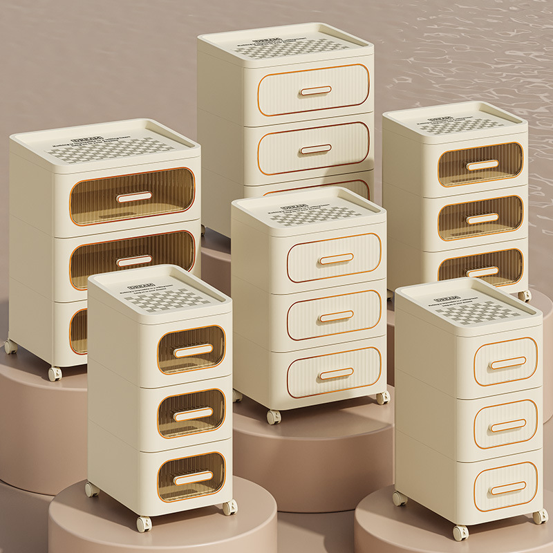 Multi-functional living room cabinets, high-value cream-style multi-layer drawer storage cabinets, bedroom bedside tables